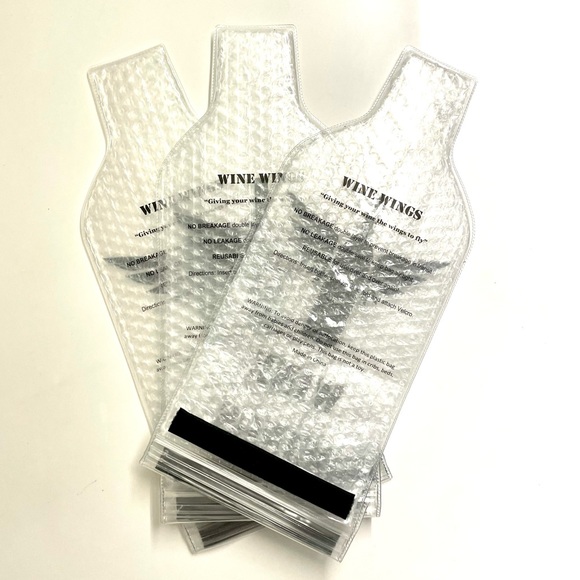 Wine Wings travel wine bottle casing packaging protection for packing Set of 3 - Picture 2 of 3